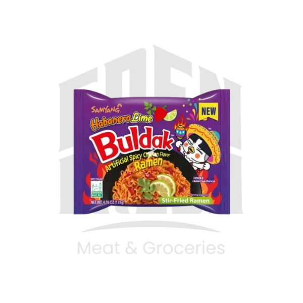 Samyang Buldak Hot Chicken Flavour Ramen Noodles Habanero Lime 135g
