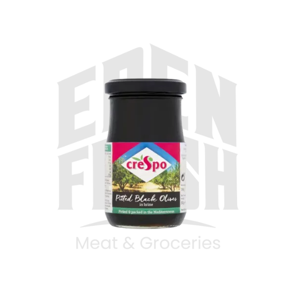 Crespo Pitted Black Olives in Brine 198g