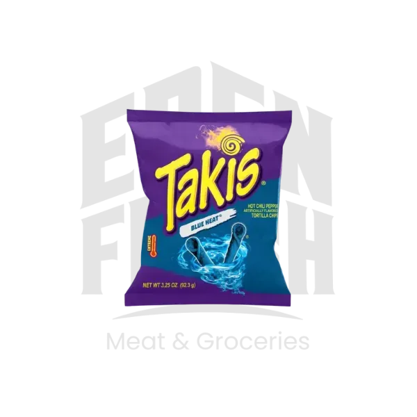 Takis Blue Heat Hot Chili Pepper Artificially Flavoured Tortilla Chips 100g